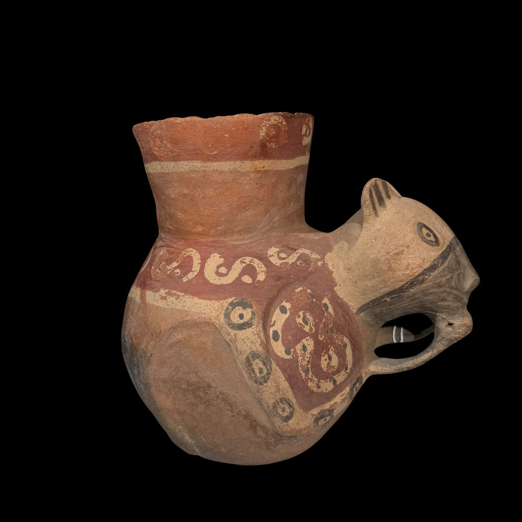 Pre-Columbian Huari Effigy Vessel Depicting a Guinea Pig