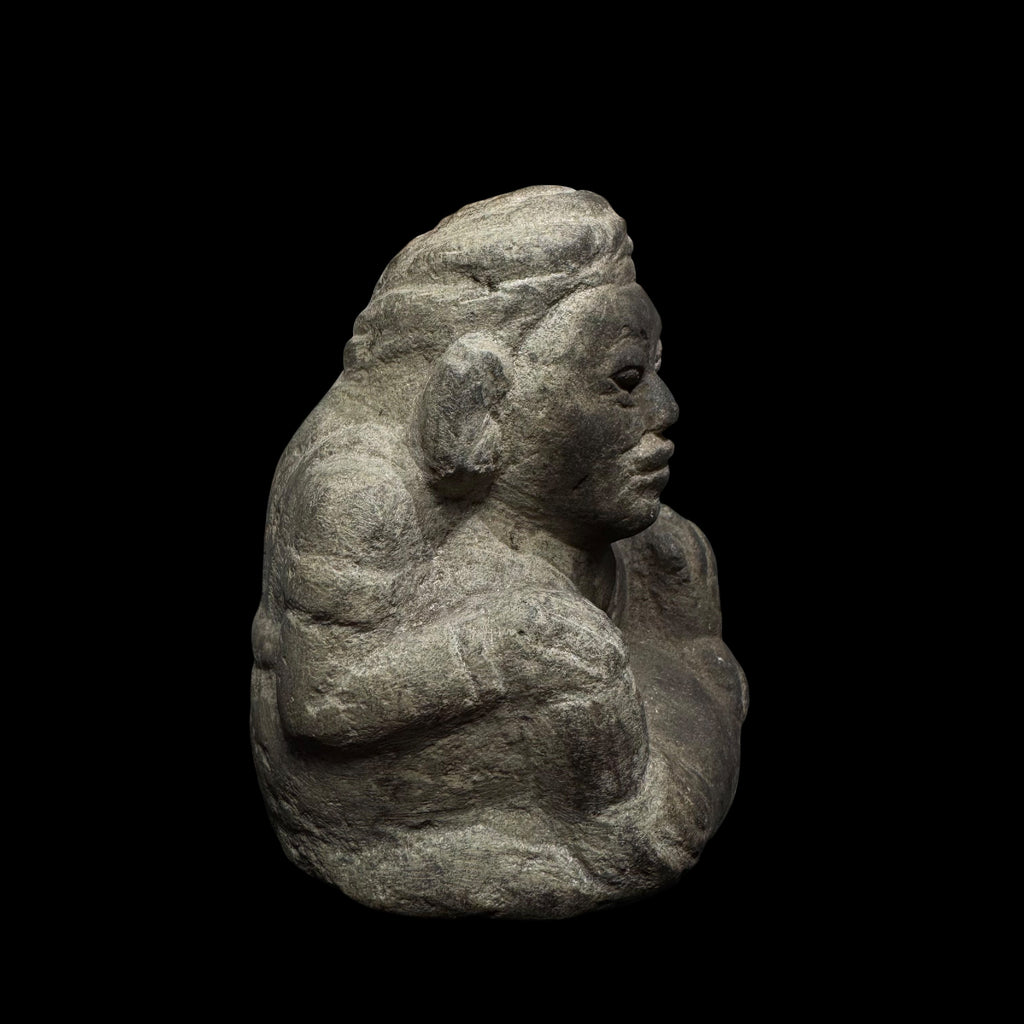 Pre-Columbian Maya Stone Dwarf Figure
