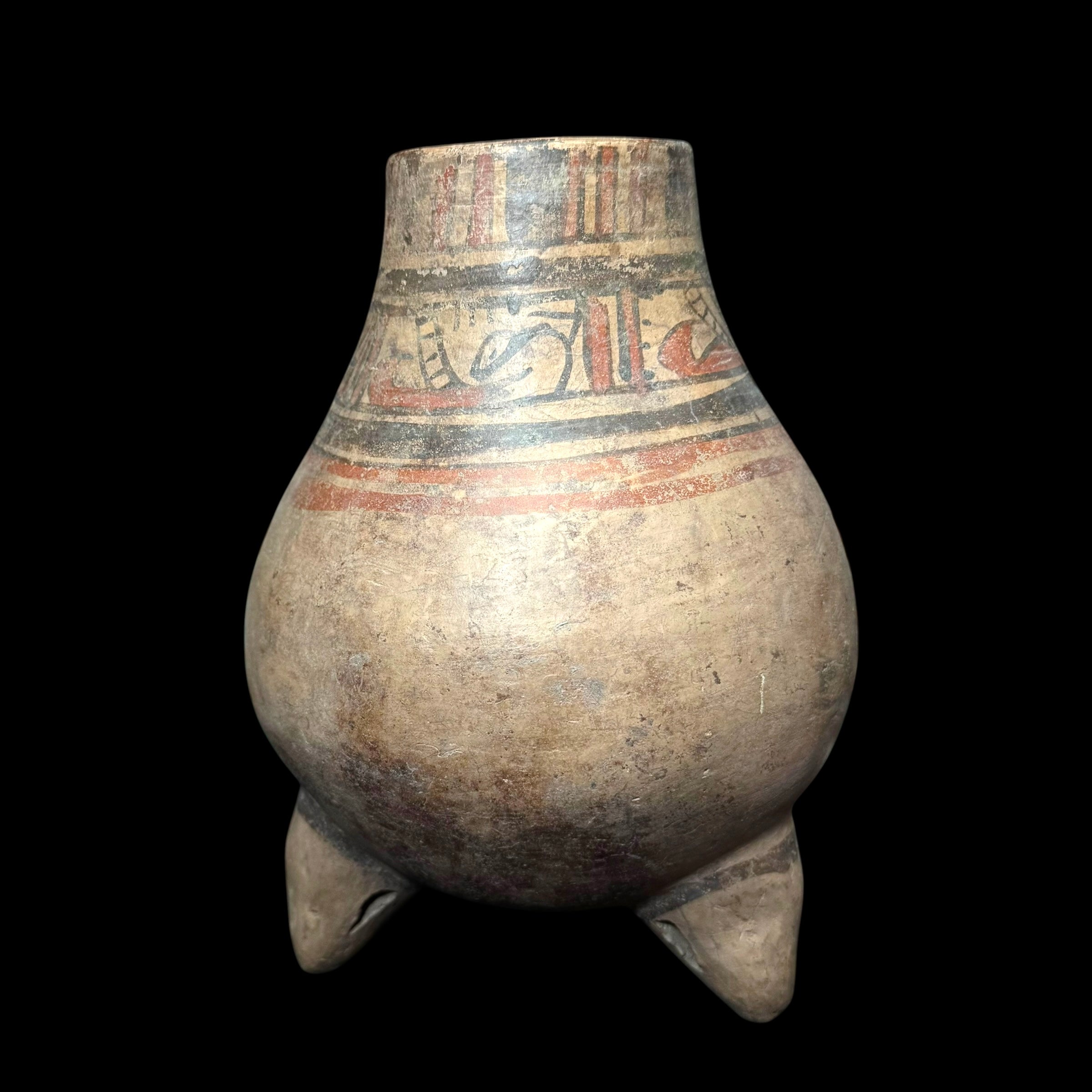 Pre-Columbian Nicoya Polychrome Tripod Vessel