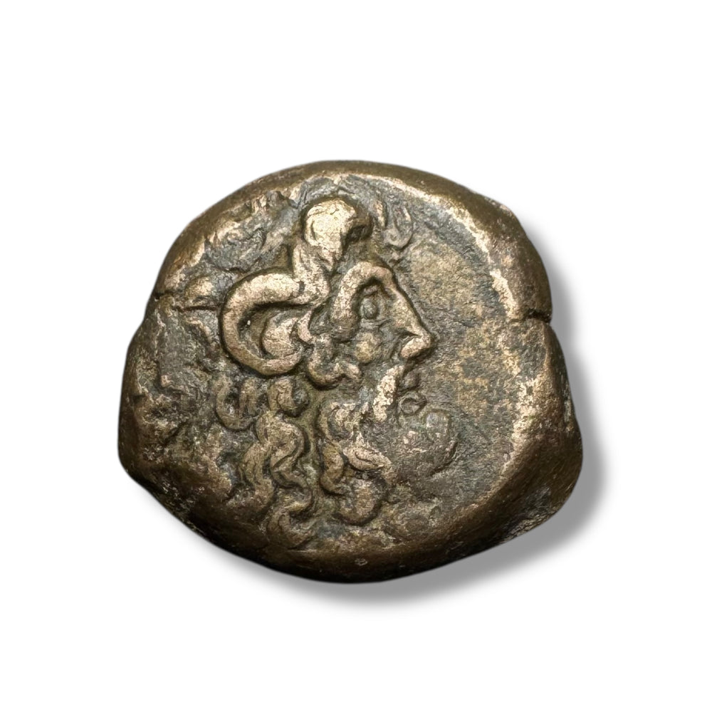 Ancient Ptolemaic Kingdom Egypt Bronze AE – Zeus-Ammon / Two Eagles, Alexandria