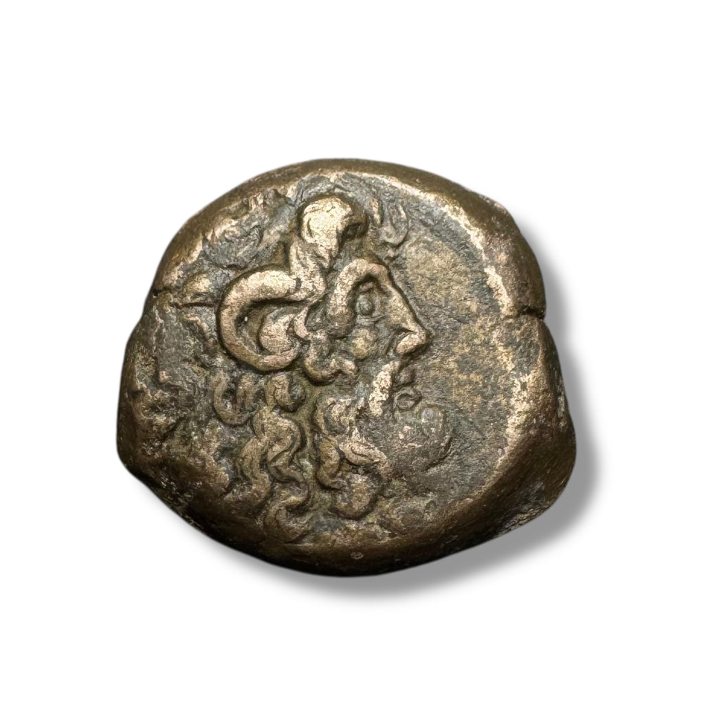 Ancient Ptolemaic Kingdom Egypt Bronze AE – Zeus-Ammon / Two Eagles, Alexandria