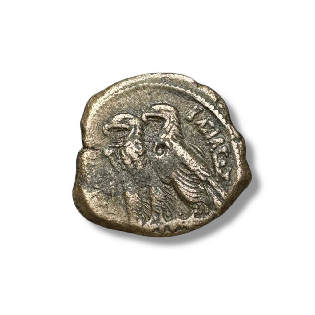 Ancient Ptolemaic Kingdom Egypt Bronze AE – Zeus-Ammon / Two Eagles, Alexandria