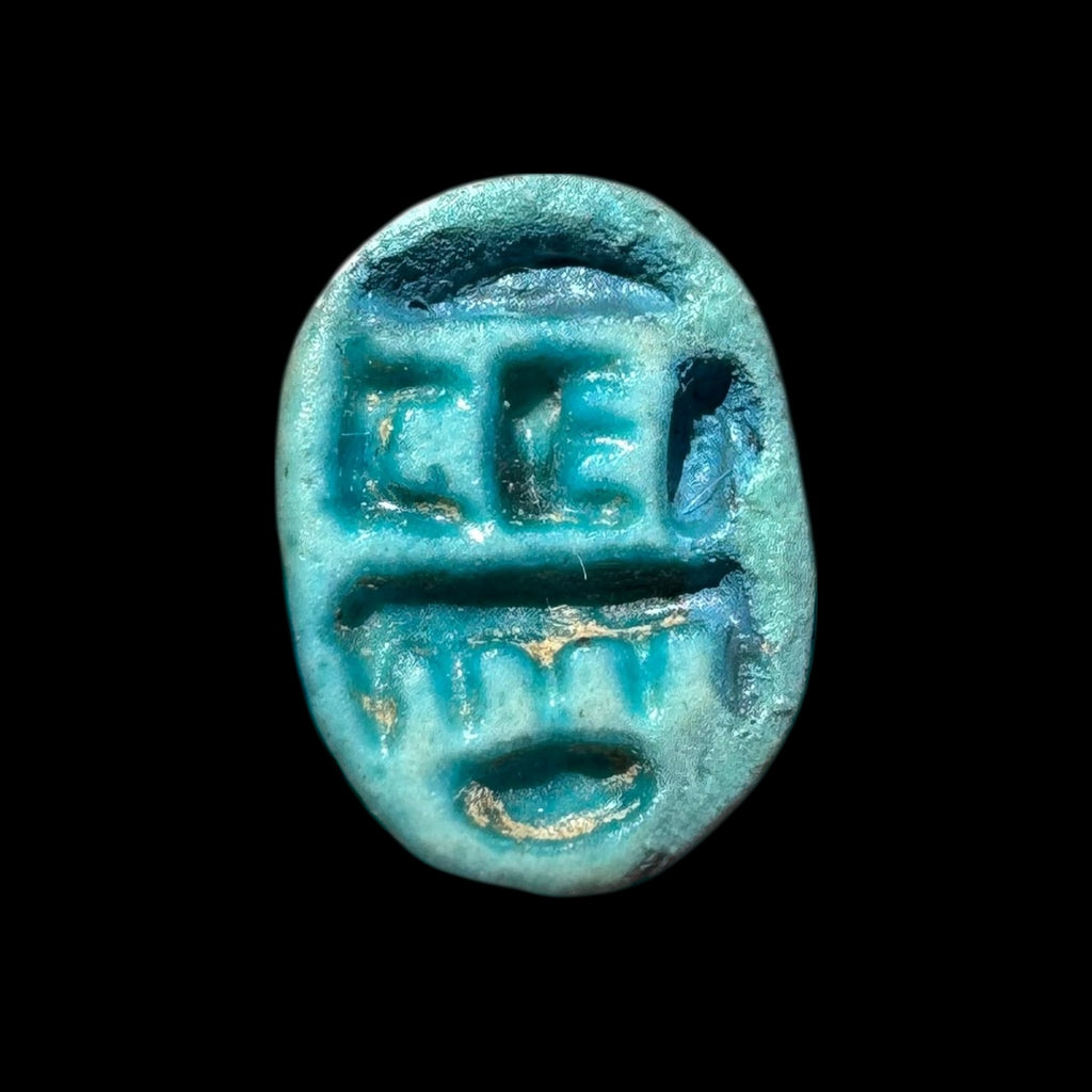 Ancient Egyptian Scarab Amulet – Glazed Steatite, Ex Mitry Collection
