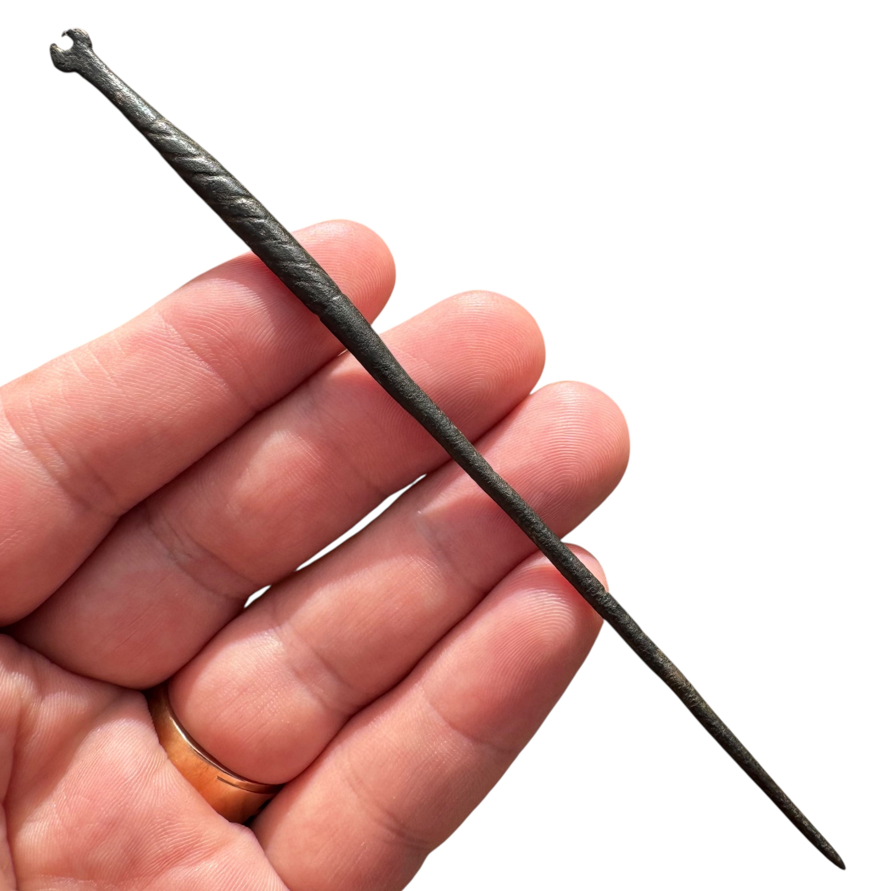 Ancient Roman Bronze Hairpin (Acus)