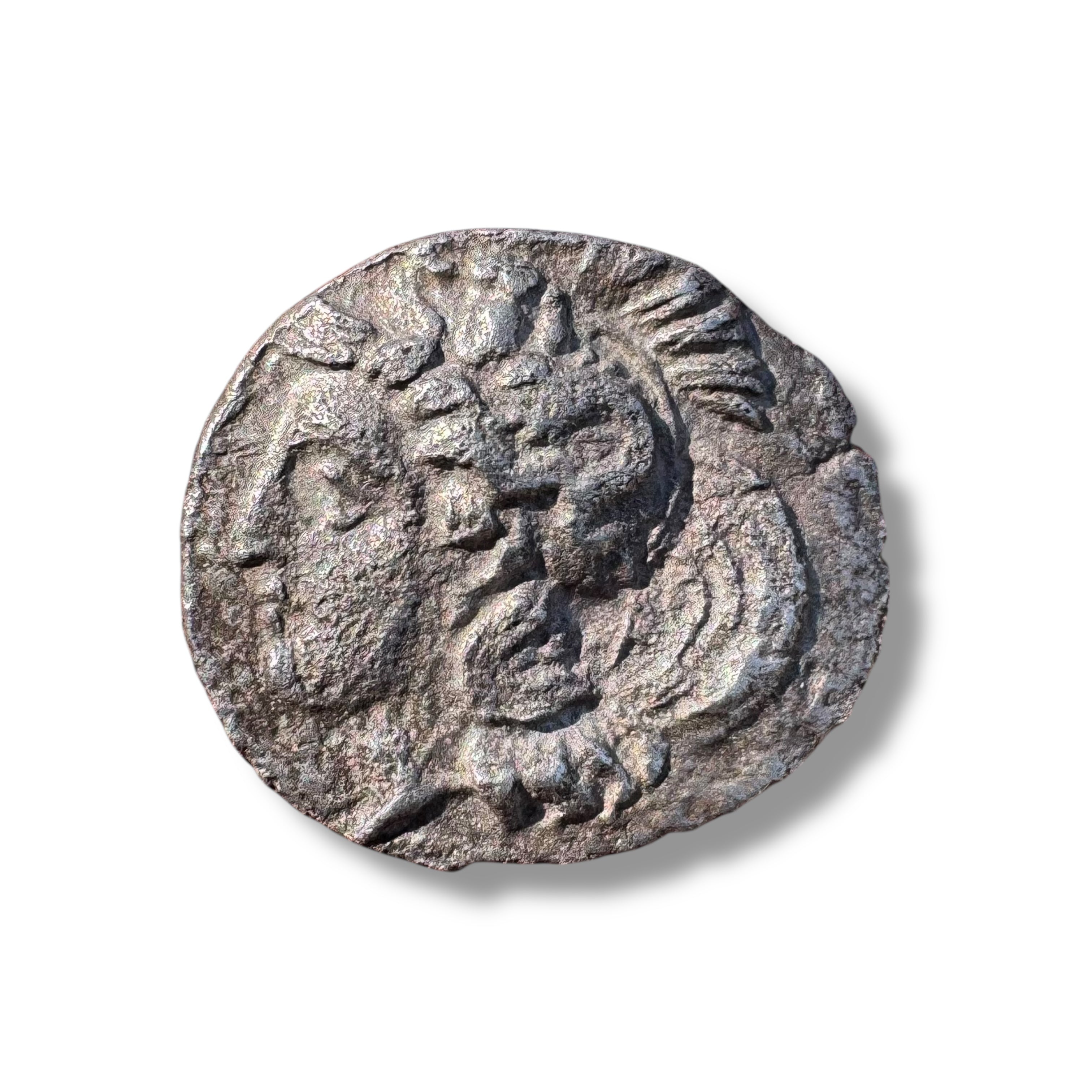 Greek Italy, Tarentum (Calabria)
AR Diobol, circa 325–280 BC