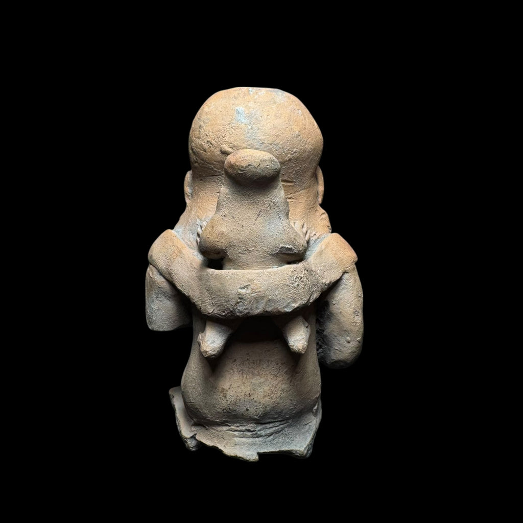 Published Pre-Columbian Jama-Coaque Pottery Mother and Child Figure