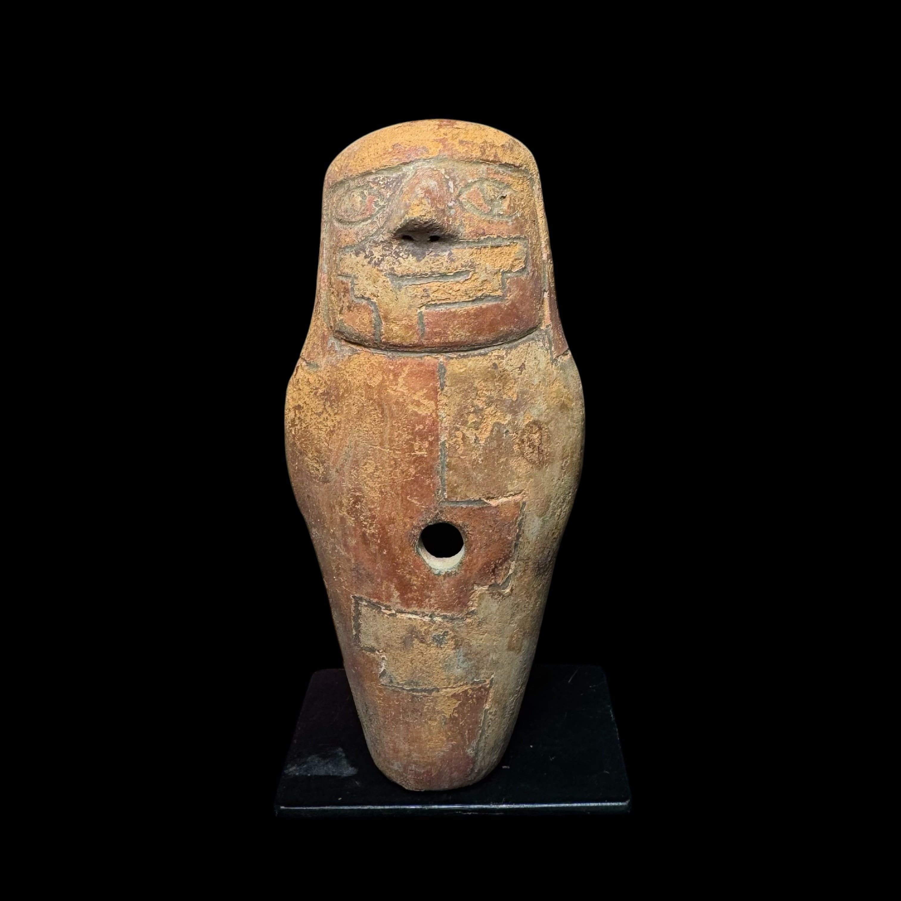 Scarce Pre-Columbian Chavin Painted pottery figure