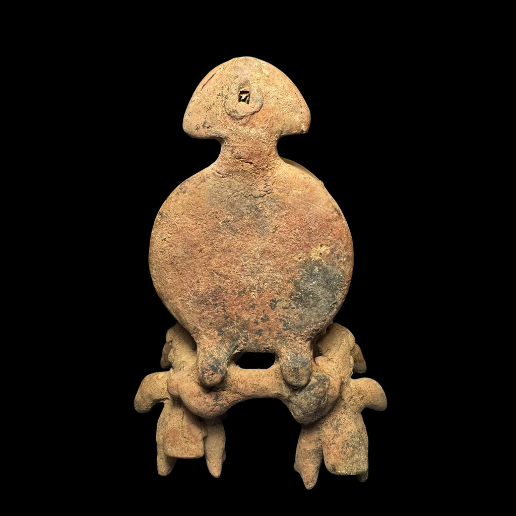 Pre-Columbian Colima Palanquin Whistle with Four Bearers