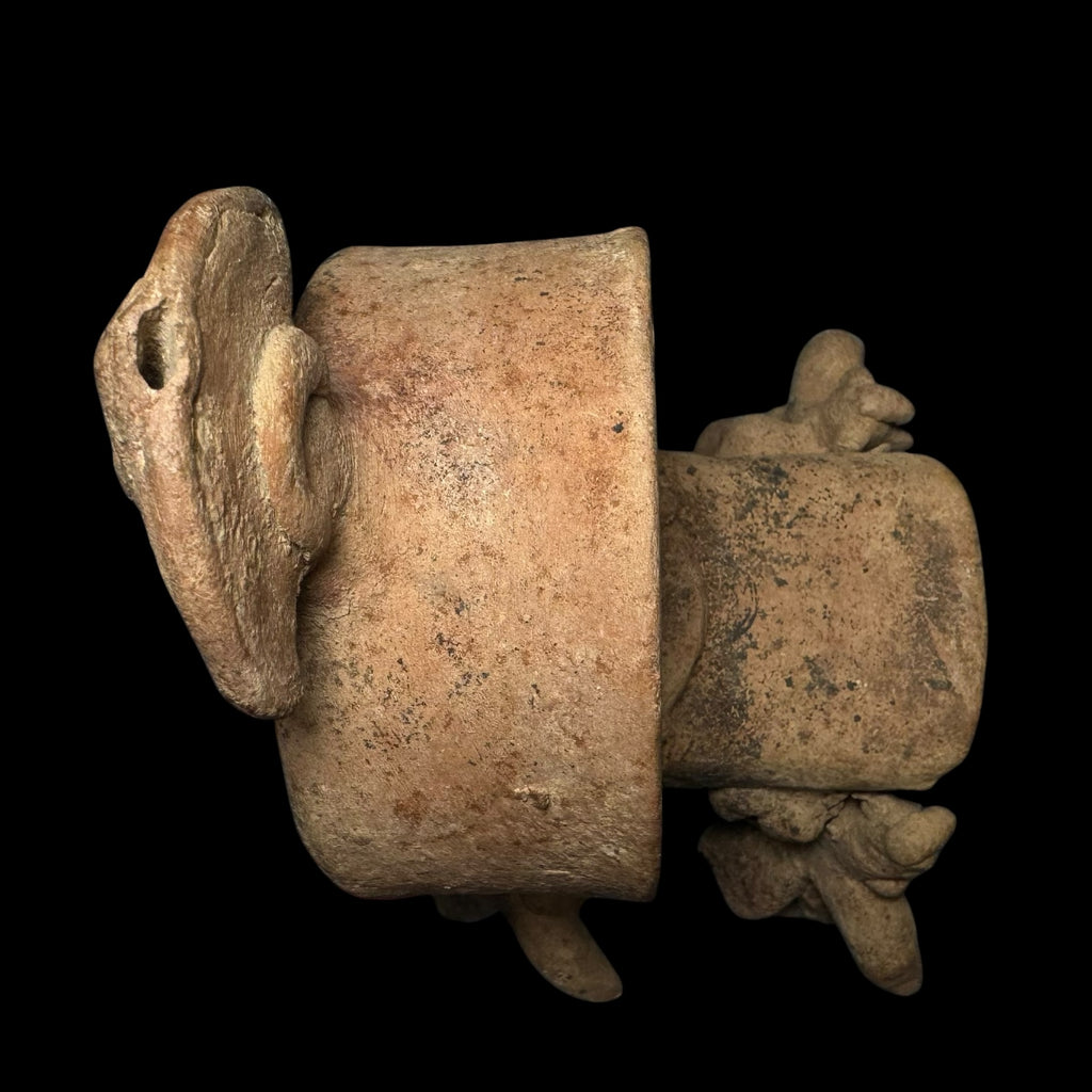Pre-Columbian Colima Palanquin Whistle with Four Bearers