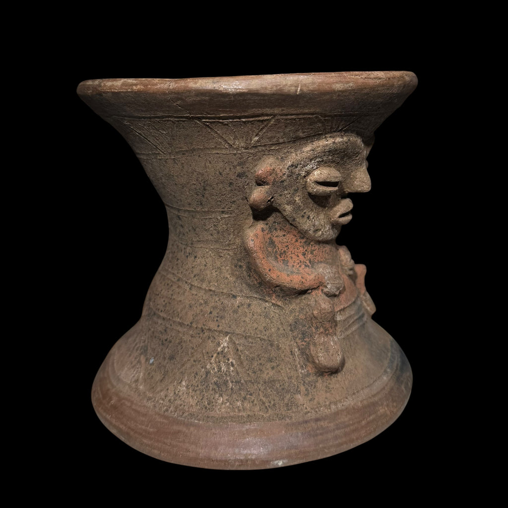 Pre-Columbian Maya Figural Pottery Censer stand