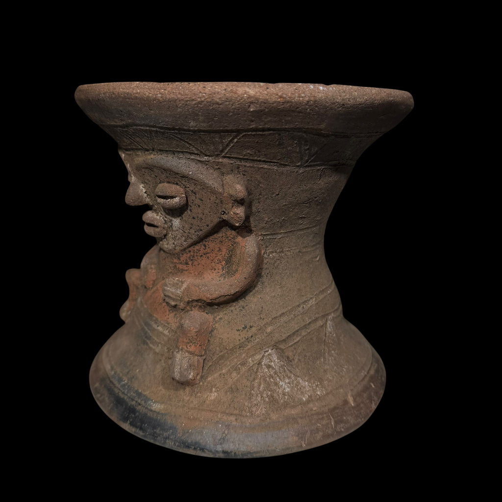 Pre-Columbian Maya Figural Pottery Censer stand