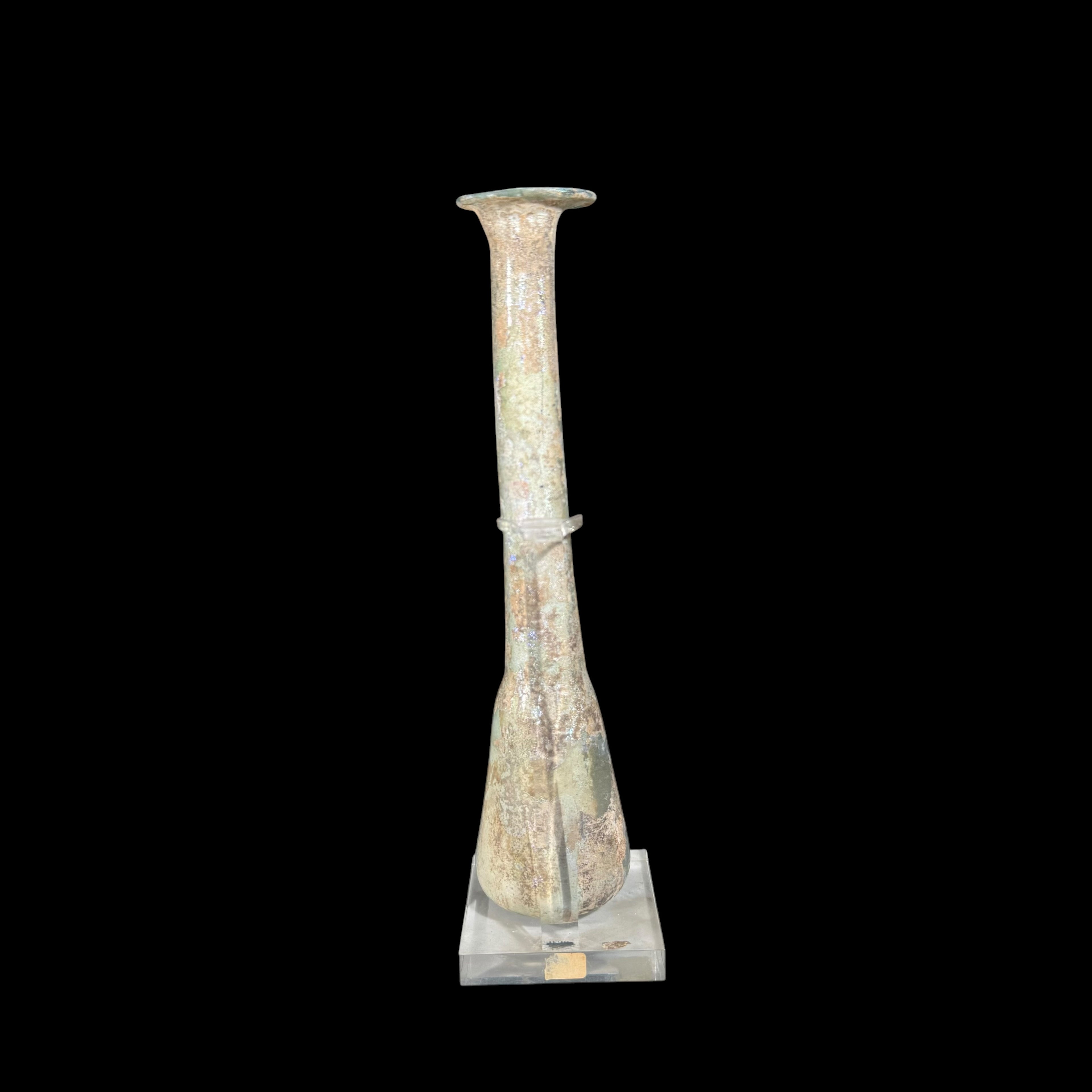 Ancient Roman Green Glass Unguentarium