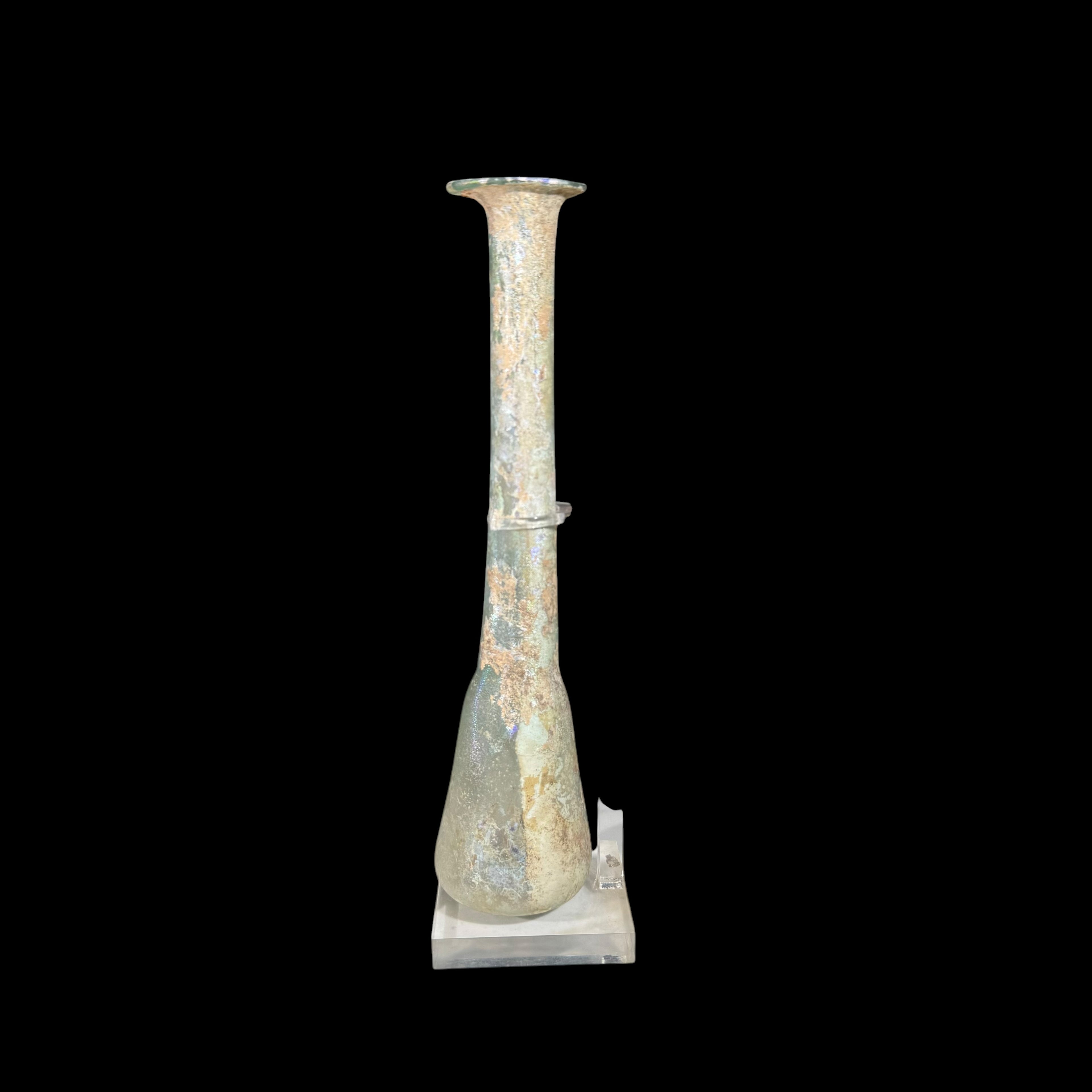 Ancient Roman Green Glass Unguentarium