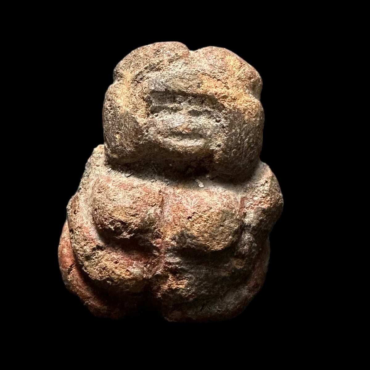 Miniature Pre-Columbian Valdivia rotund pottery figure