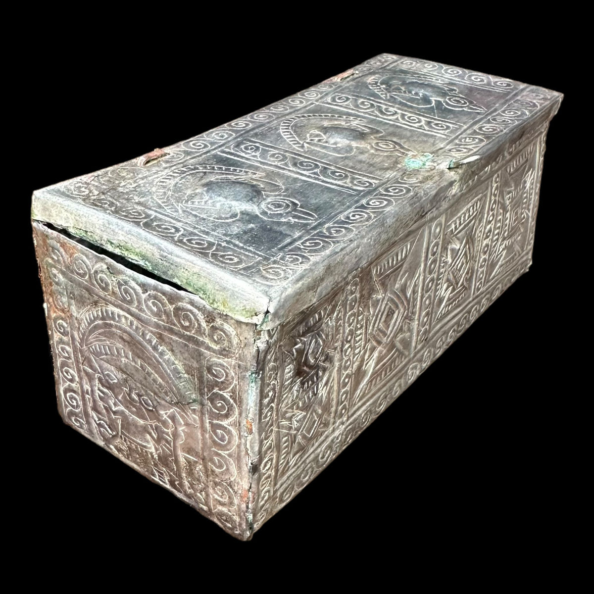 Rare Pre-Columbian Sican/Lambayeque silver sewing box