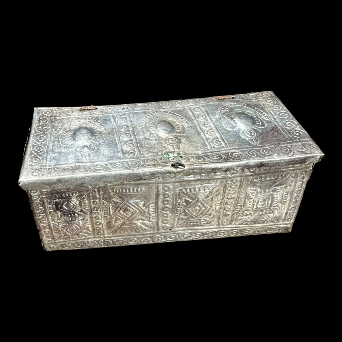 Rare Pre-Columbian Sican/Lambayeque silver sewing box