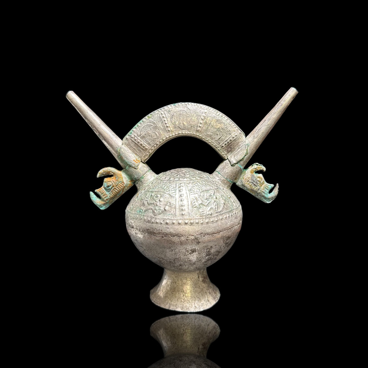 Rare Pre-Columbian Sican silver vessel