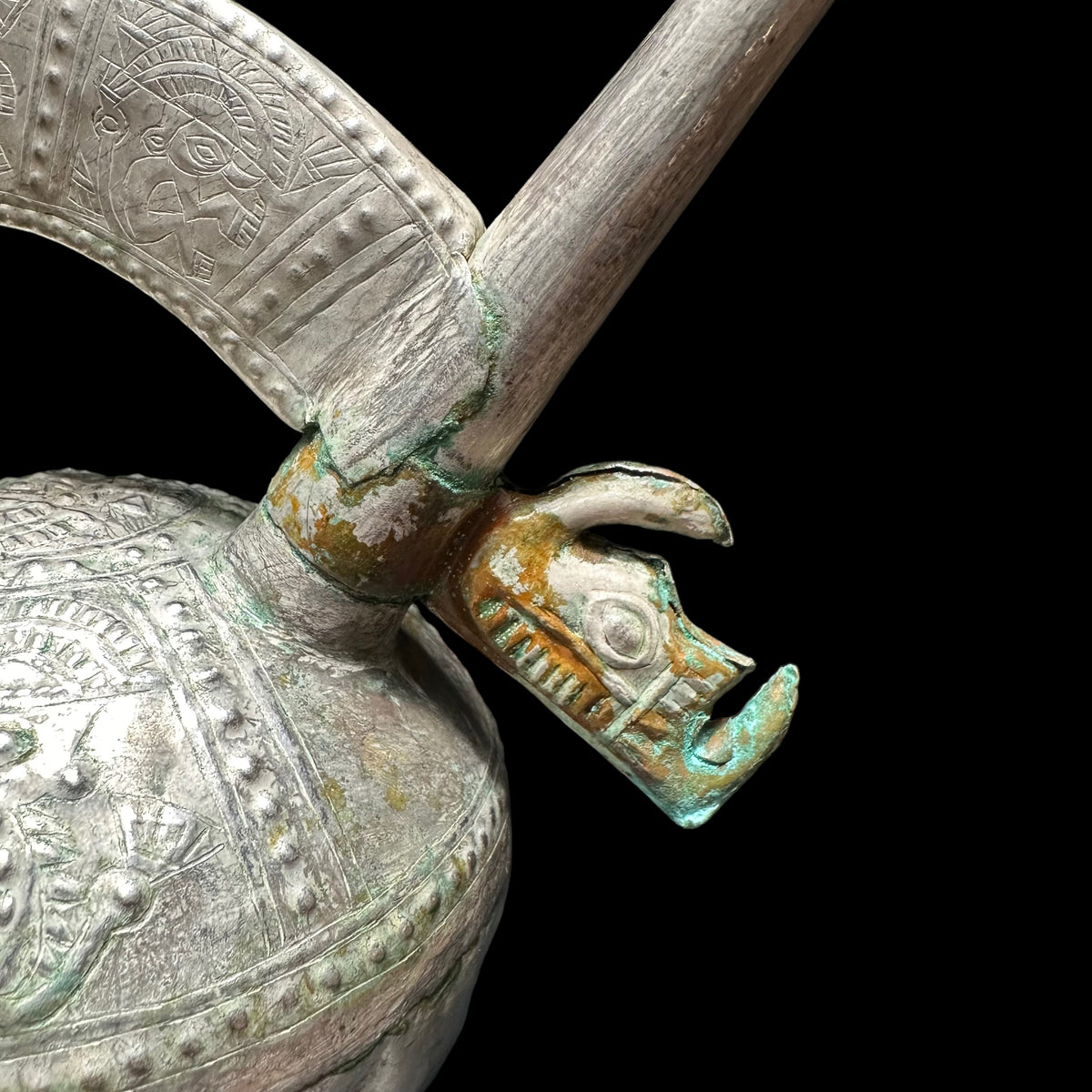 Rare Pre-Columbian Sican silver vessel