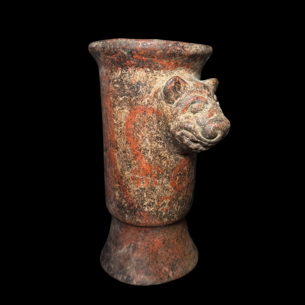 Pre-Columbian Maya Polychrome Rattle Vase