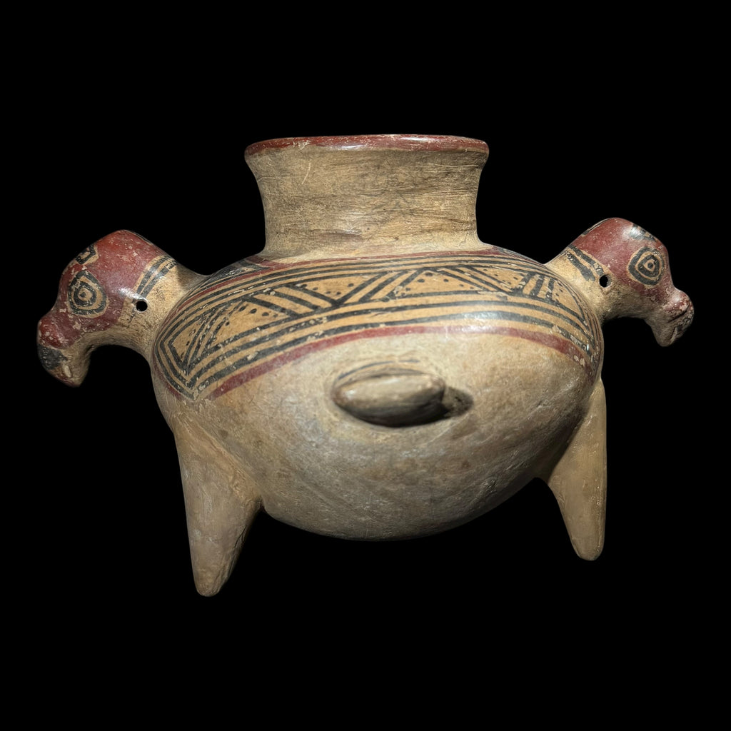 Pre-Columbian Chorotega Vulture Effigy Tripod Vessel