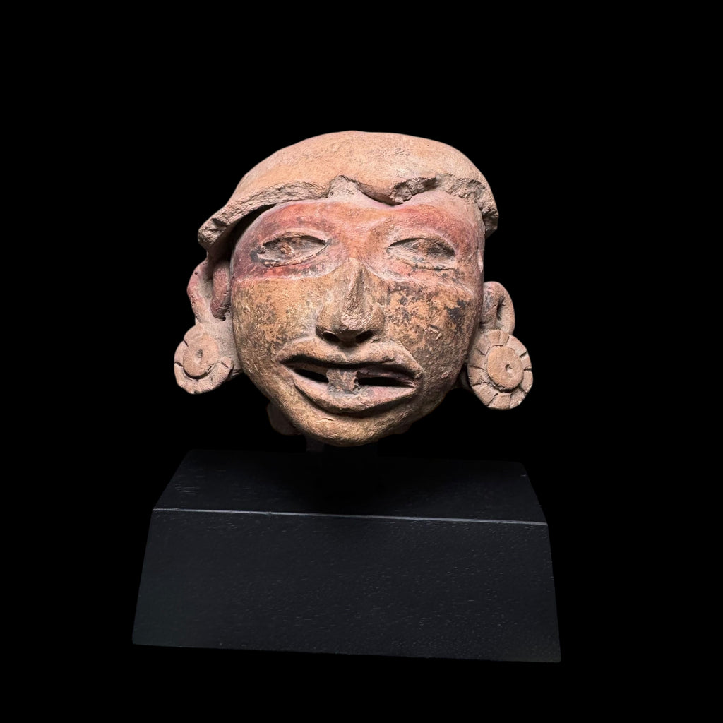 PRE-COLUMBIAN VERACRUZ POTTERY HEAD (Xipe-Tlazolteotl)
