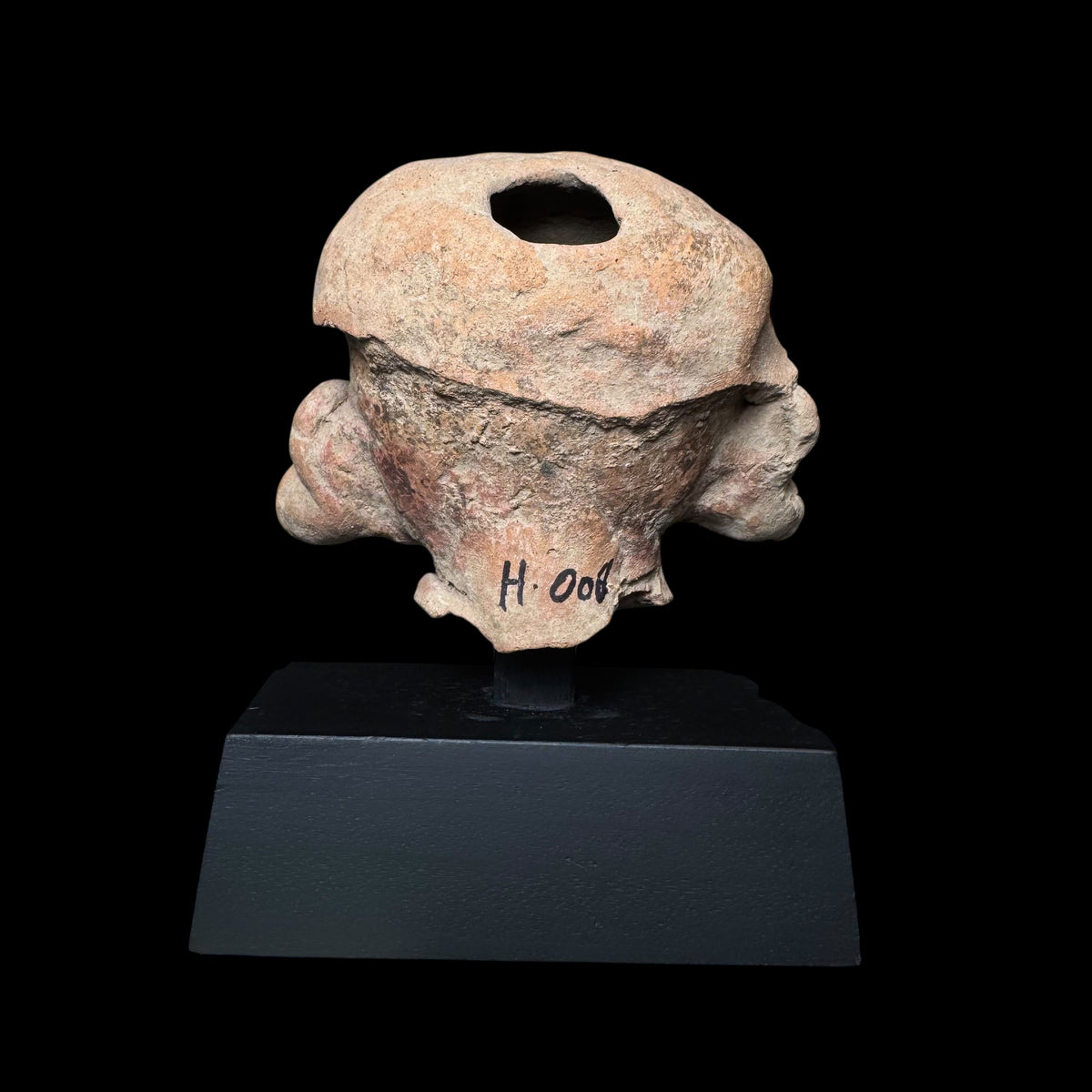 PRE-COLUMBIAN VERACRUZ POTTERY HEAD (Xipe-Tlazolteotl)