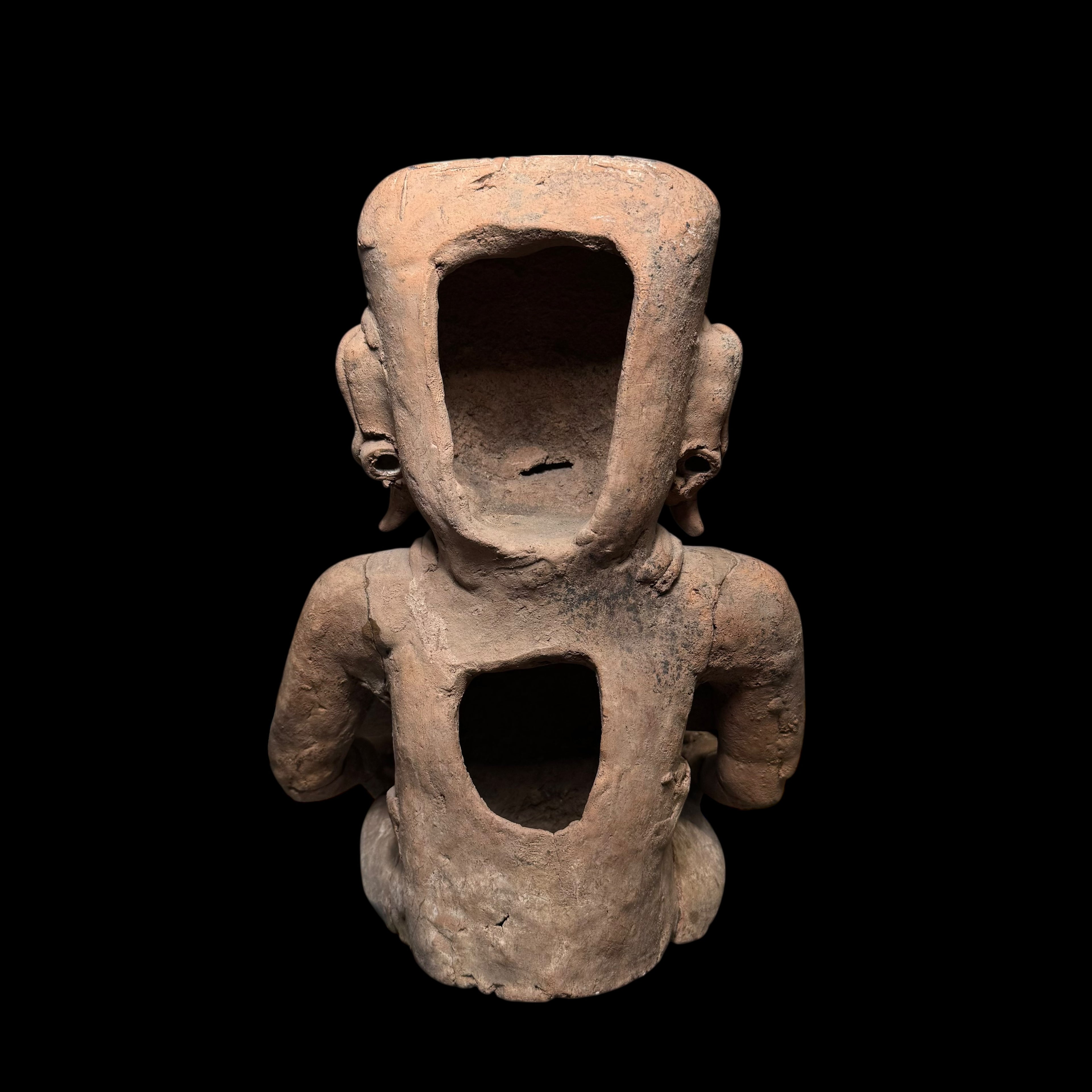 Pre-Columbian Veracruz pottery seated female figure