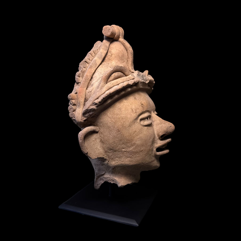 Large Pre-Columbian Veracruz pottery head
