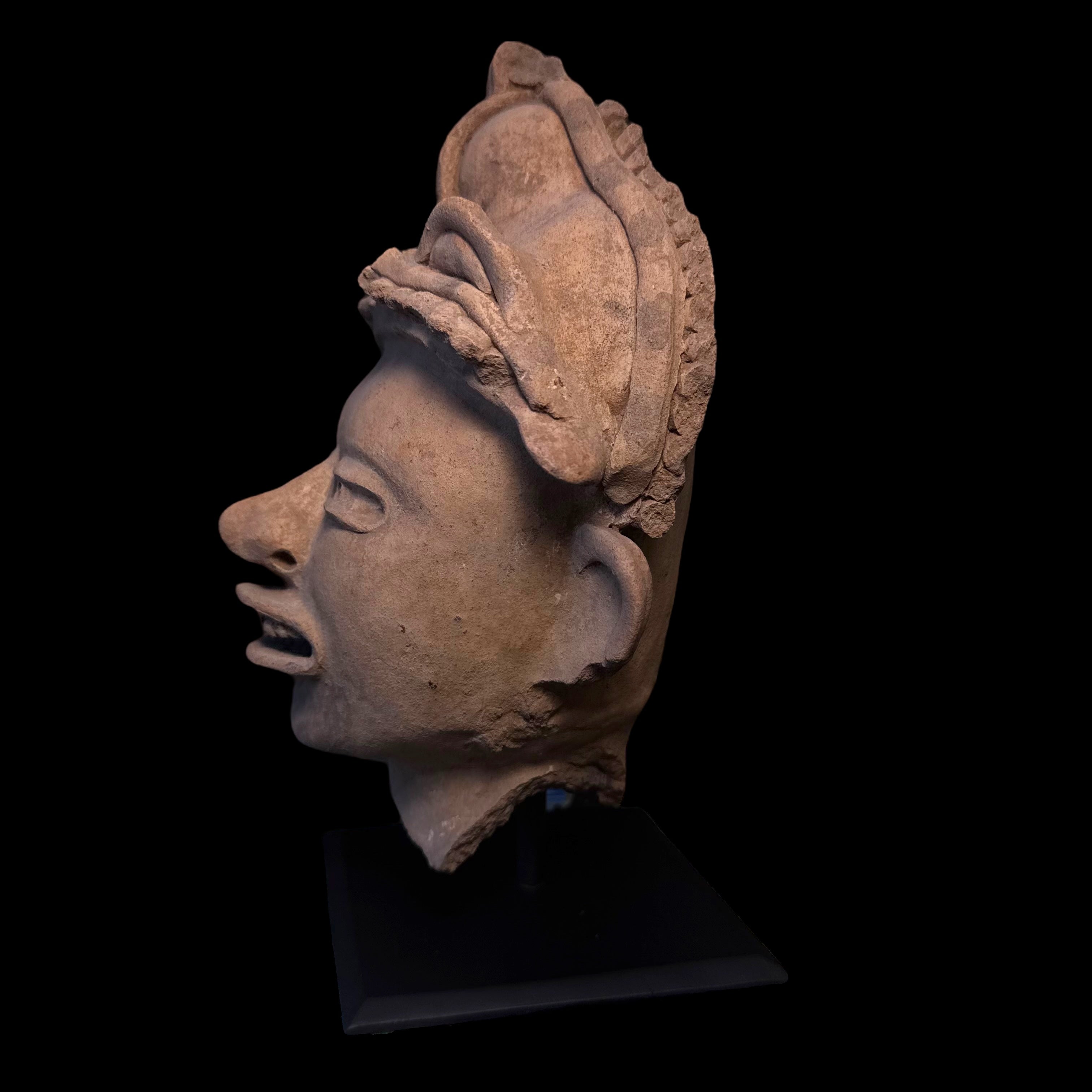 Large Pre-Columbian Veracruz pottery head