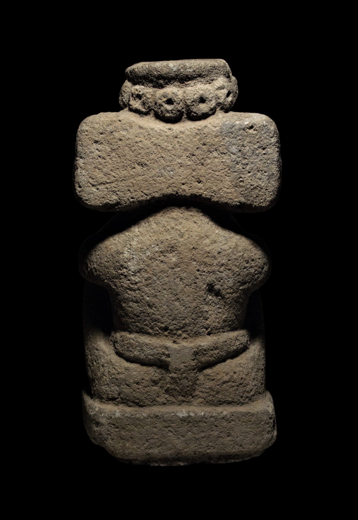 Important Pre-Columbian Aztec seated deity