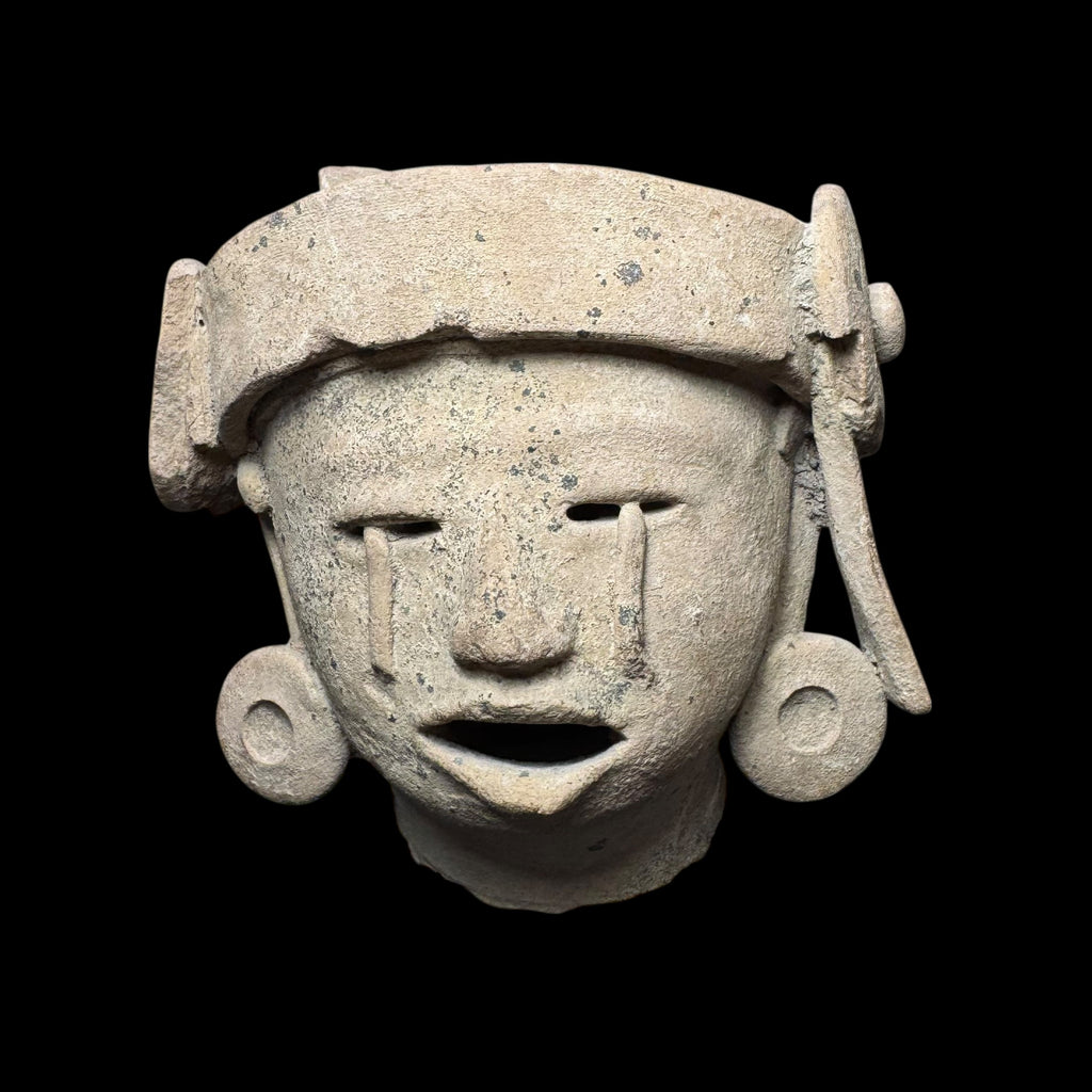 Pair of Pre-Columbian Veracruz Pottery Head Fragments