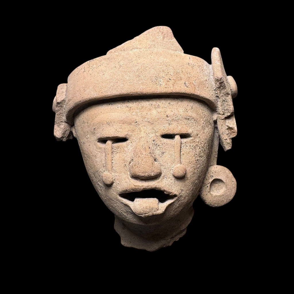 Pair of Pre-Columbian Veracruz Pottery Head Fragments