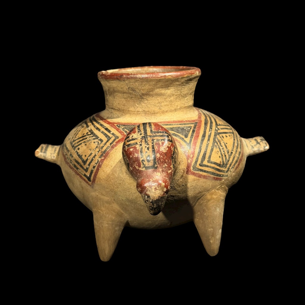 Pre-Columbian Chorotega Vulture Effigy Tripod Vessel