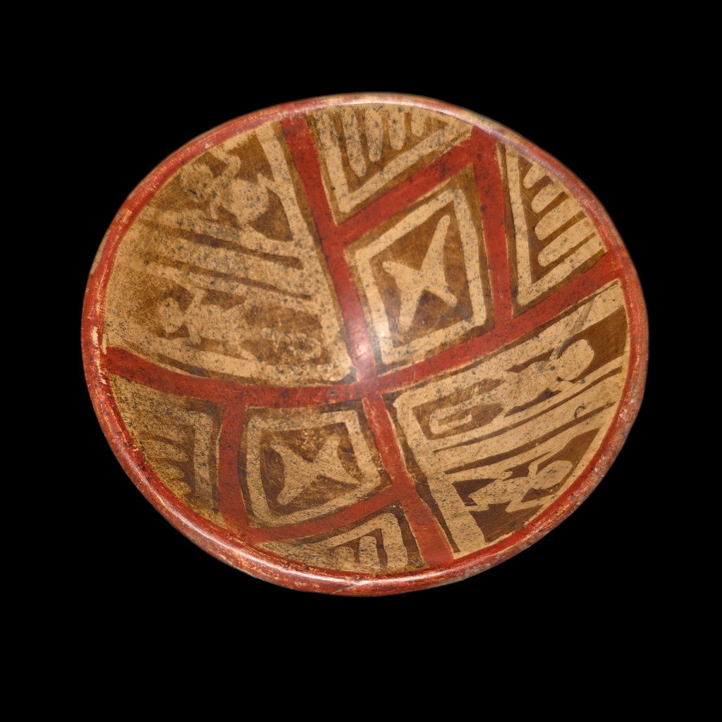 Pre-Columbian Nariño Painted Pedestal Bowl