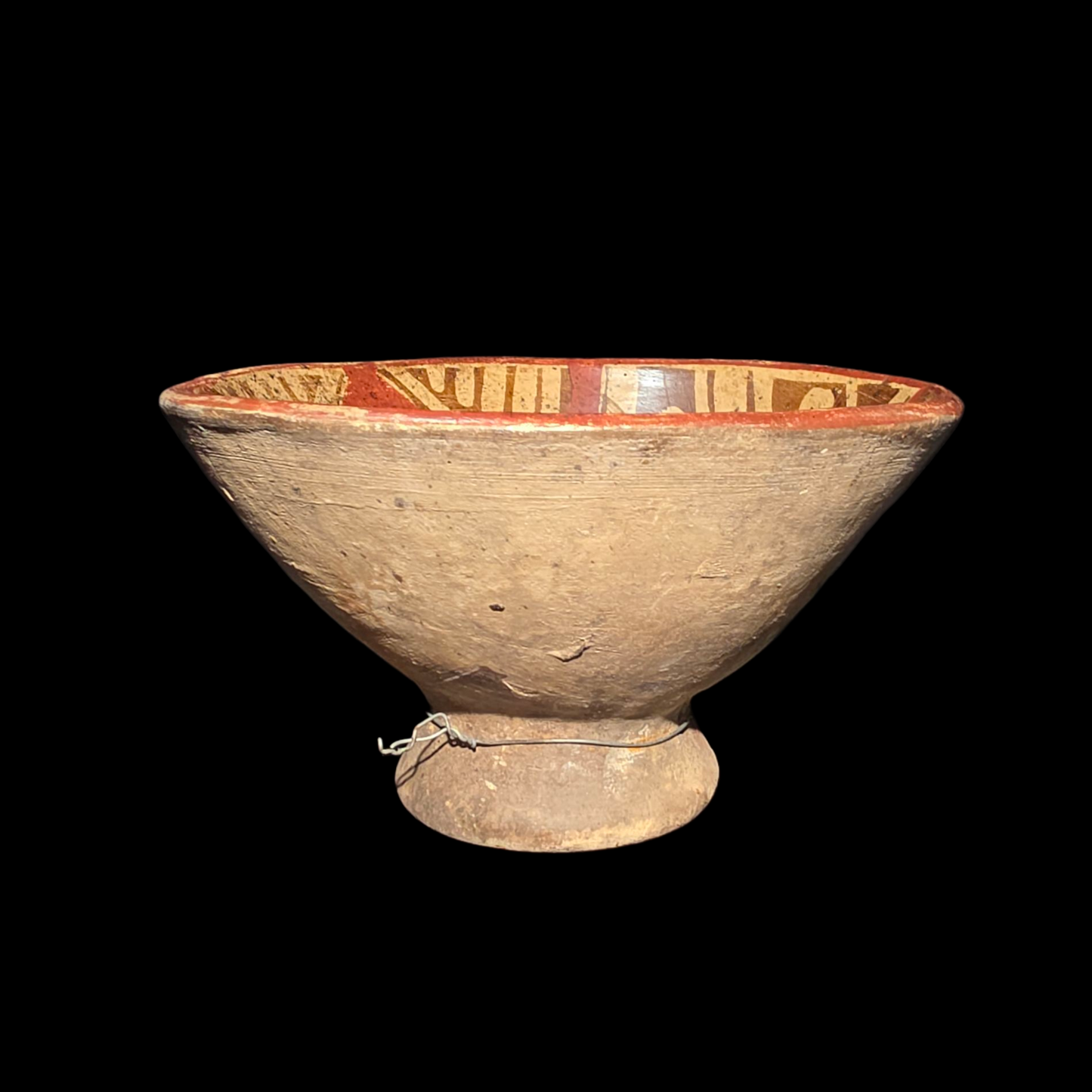 Pre-Columbian Nariño Painted Pedestal Bowl