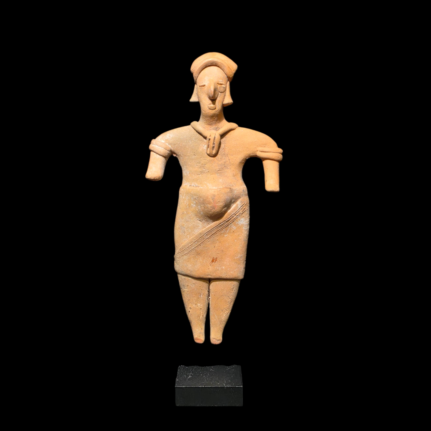 Colima Standing Pregnant Female Figure