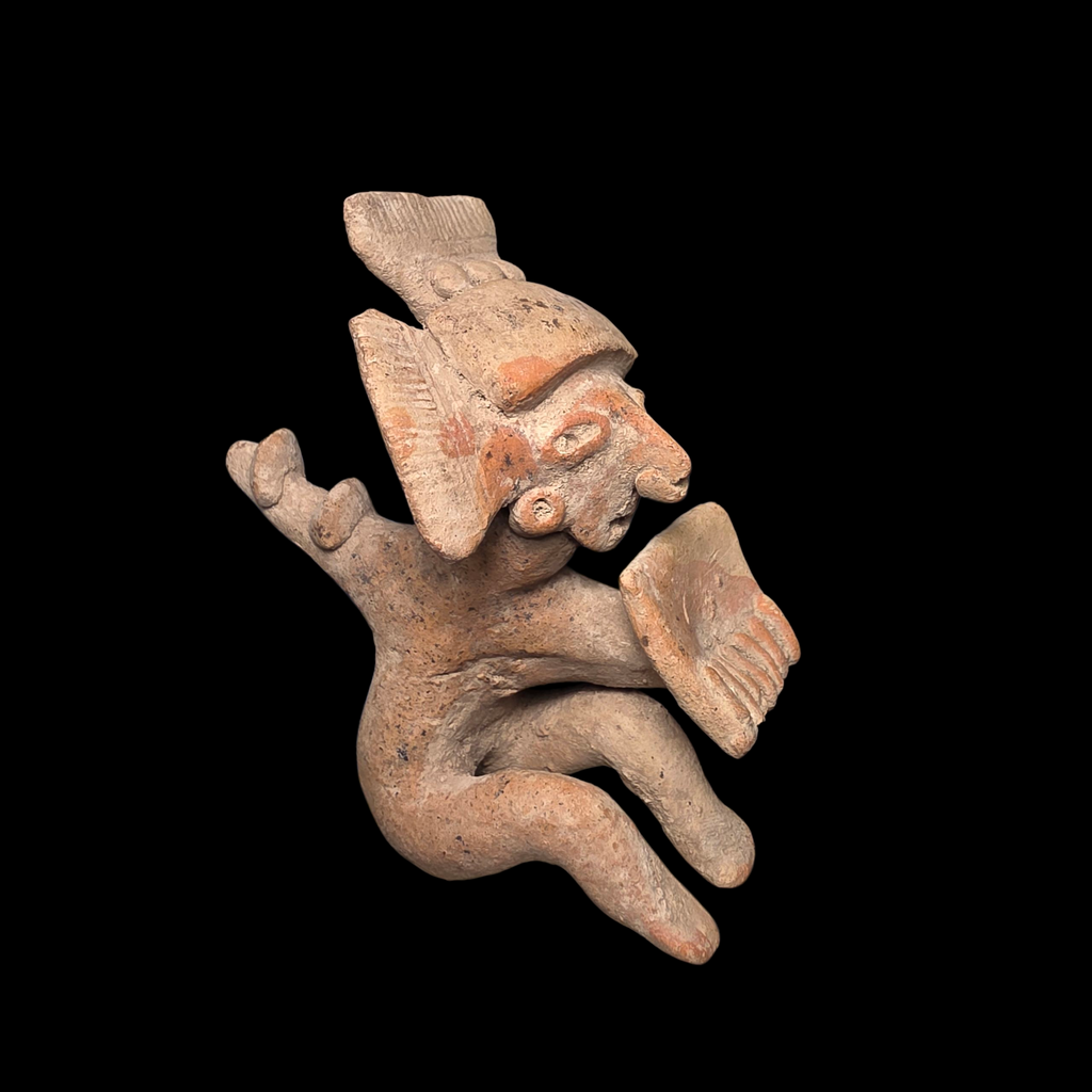 Pre-Columbian Chinesco Seated Warrior Figure