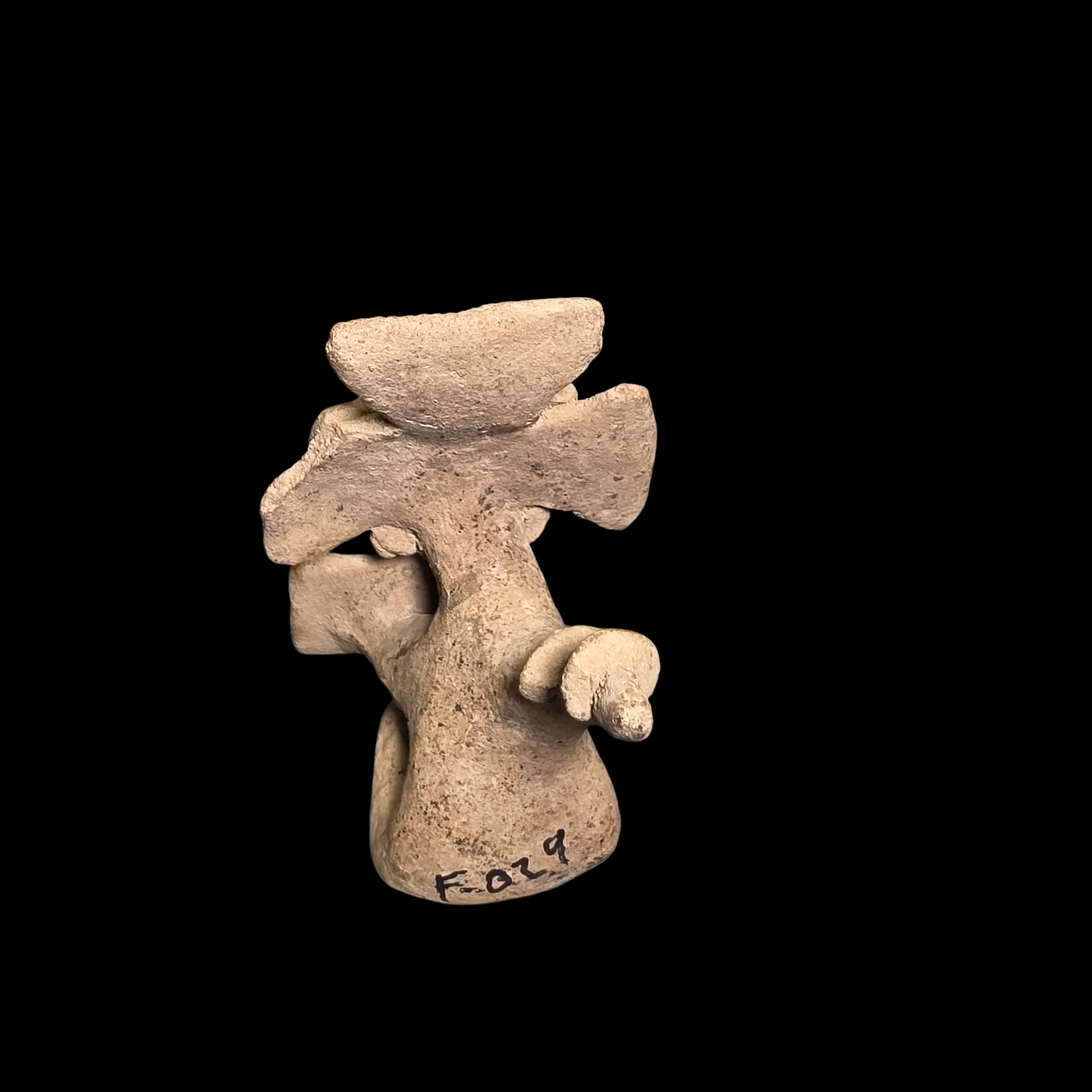 Pre-Columbian Chinesco Seated Warrior Figure