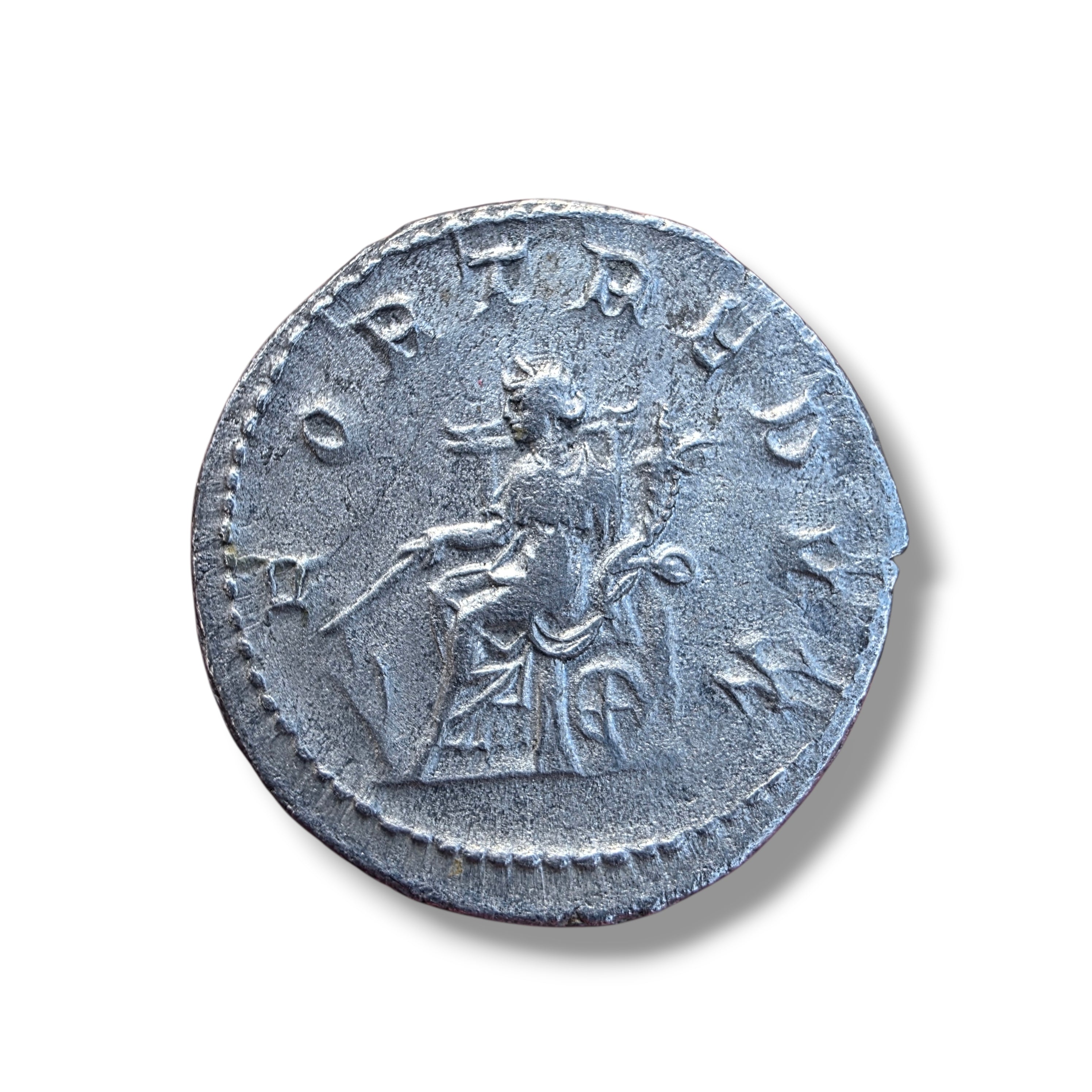 Ancient Roman Silver Antoninianus of Gordian III (243–244 AD) – Fortuna Reverse – RIC 143