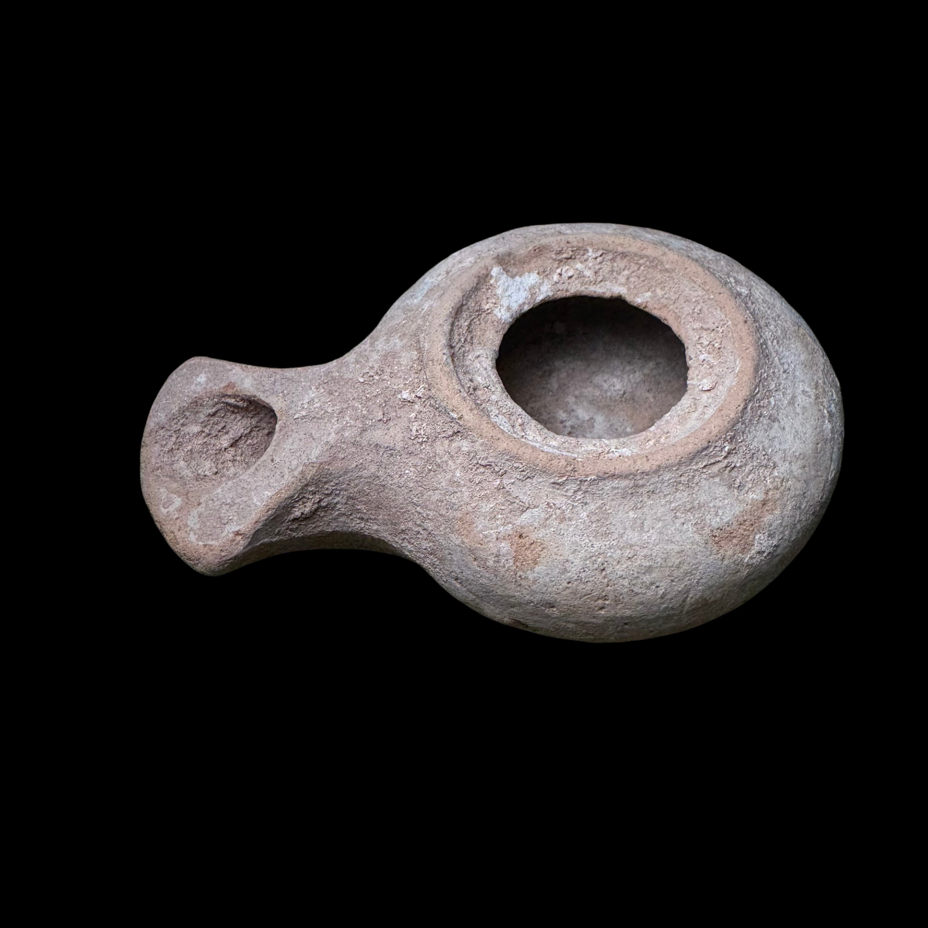 Ancient Hellenistic / Roman “Herodian” Wheel-Made Oil Lamp, Palestine