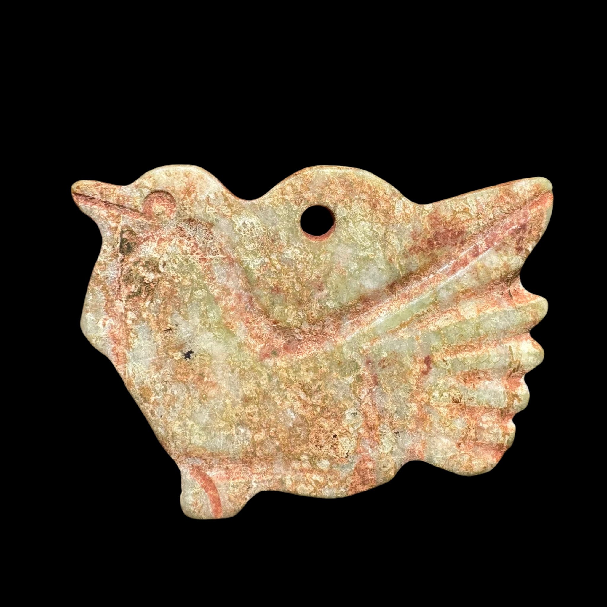 Pair of Pre-Columbian Mixtec Jade Bird Ornaments