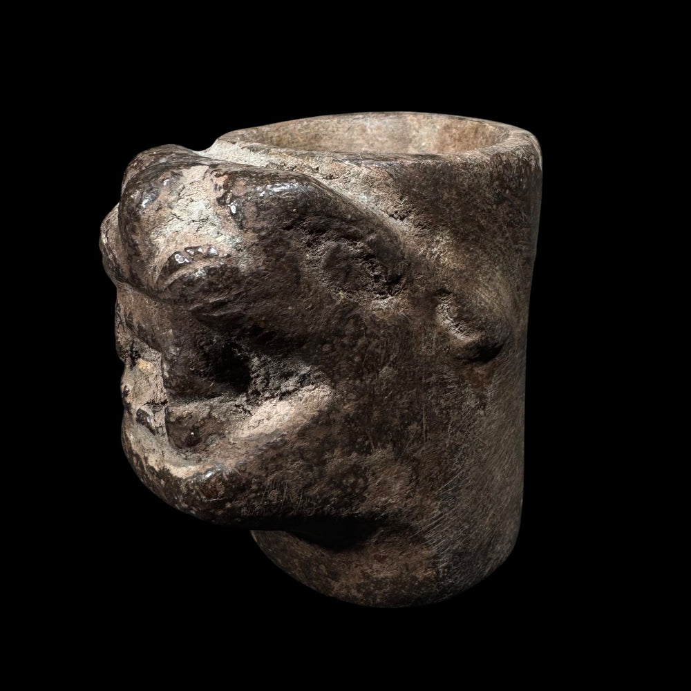 Pre-Columbian Tiwanaku (Tiahuanaco) Stone Feline Ceremonial Kero