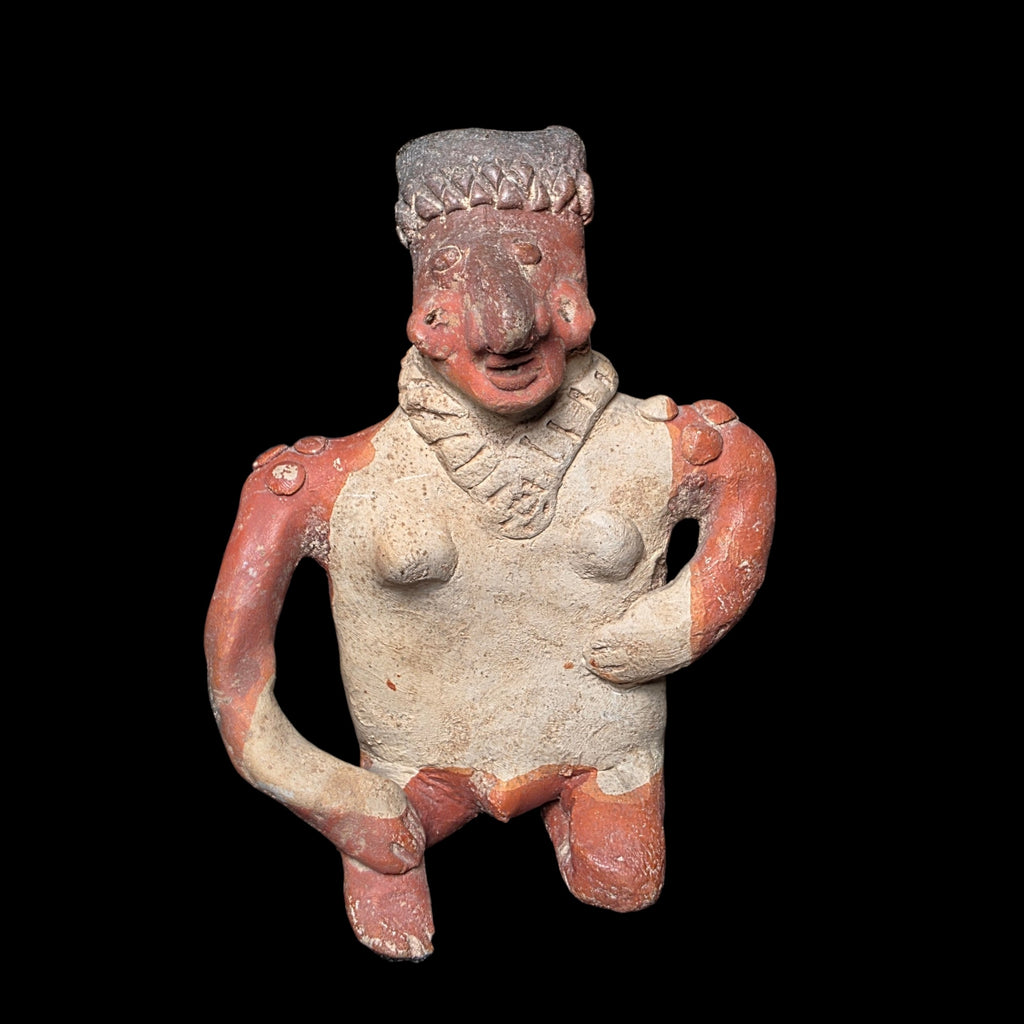 Pre-Columbian Jalisco painted pottery figure