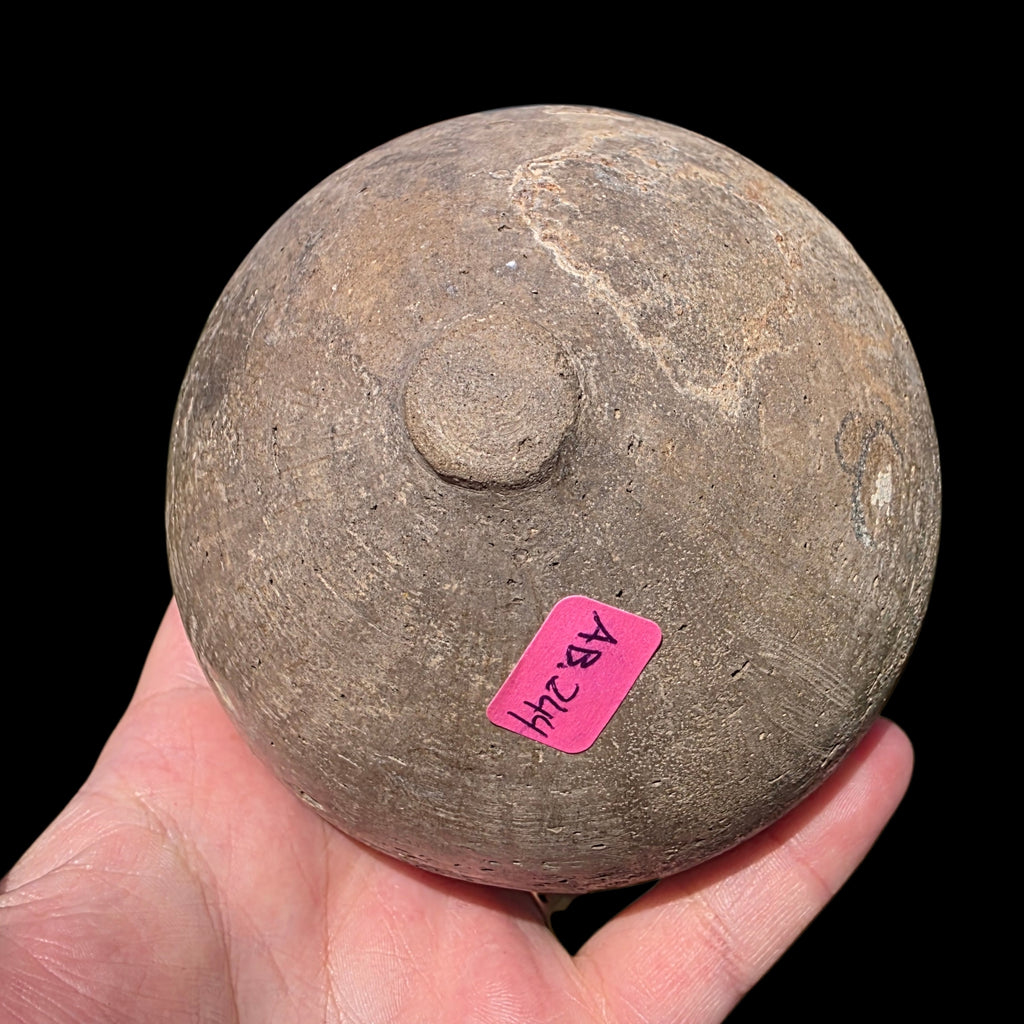 Ancient Iron Age II Pottery Juglet - Biblical Era Oil Flask w/ Linear Decoration