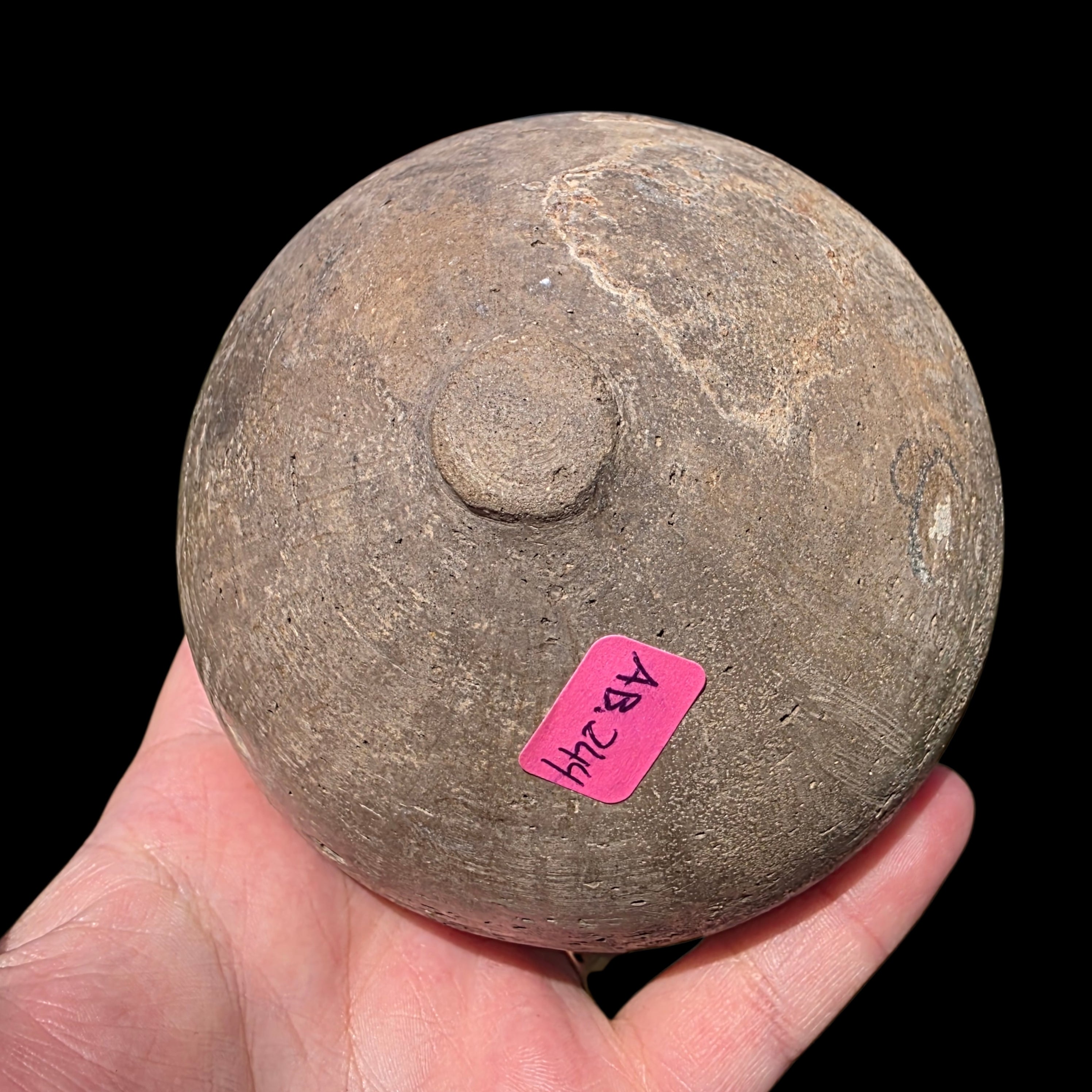 Ancient Iron Age II Pottery Juglet - Biblical Era Oil Flask w/ Linear Decoration