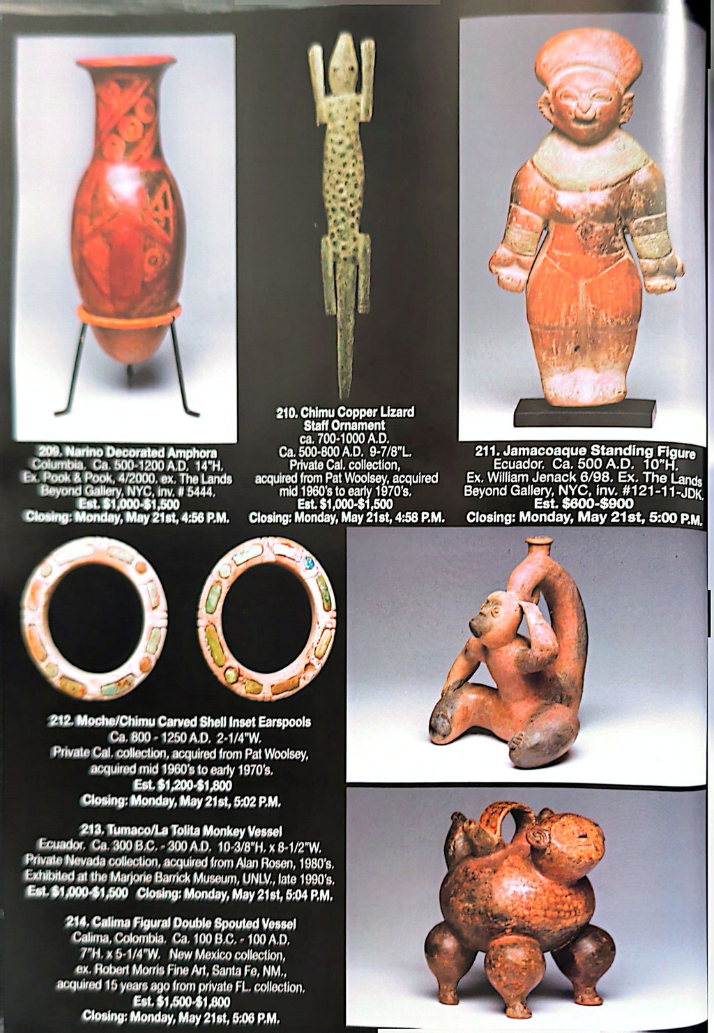 Pre-Columbian Jama-Coaque Pottery Female Figure