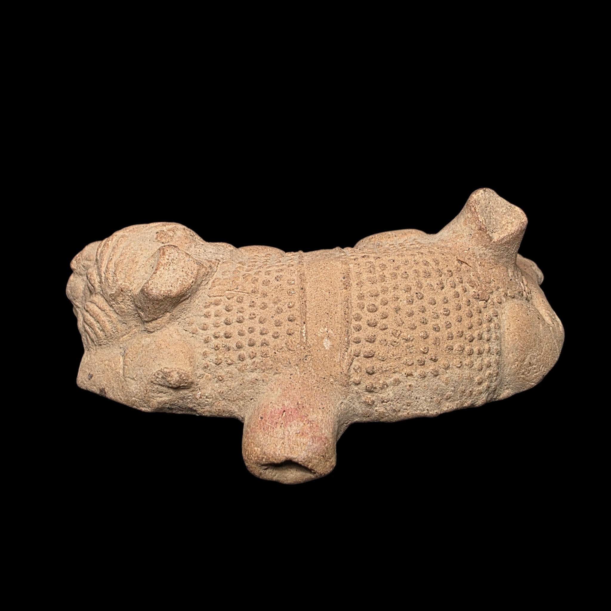 Pre-Columbian Veracruz Pottery Jaguar Rattle & Whistle