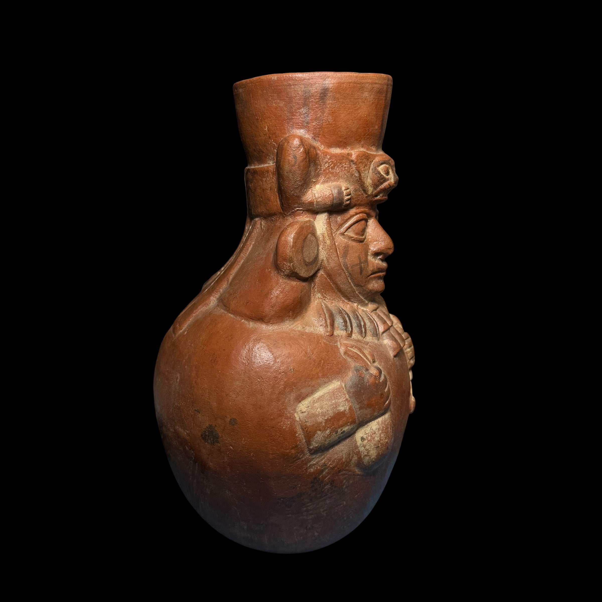 Pre-Columbian Moche IV Shaman Figural Vessel