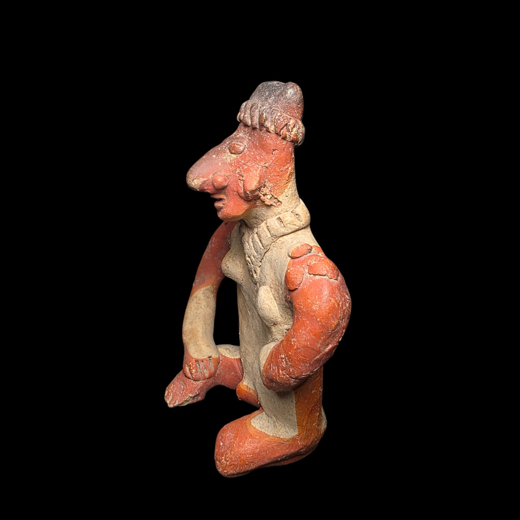 Pre-Columbian Jalisco painted pottery figure
