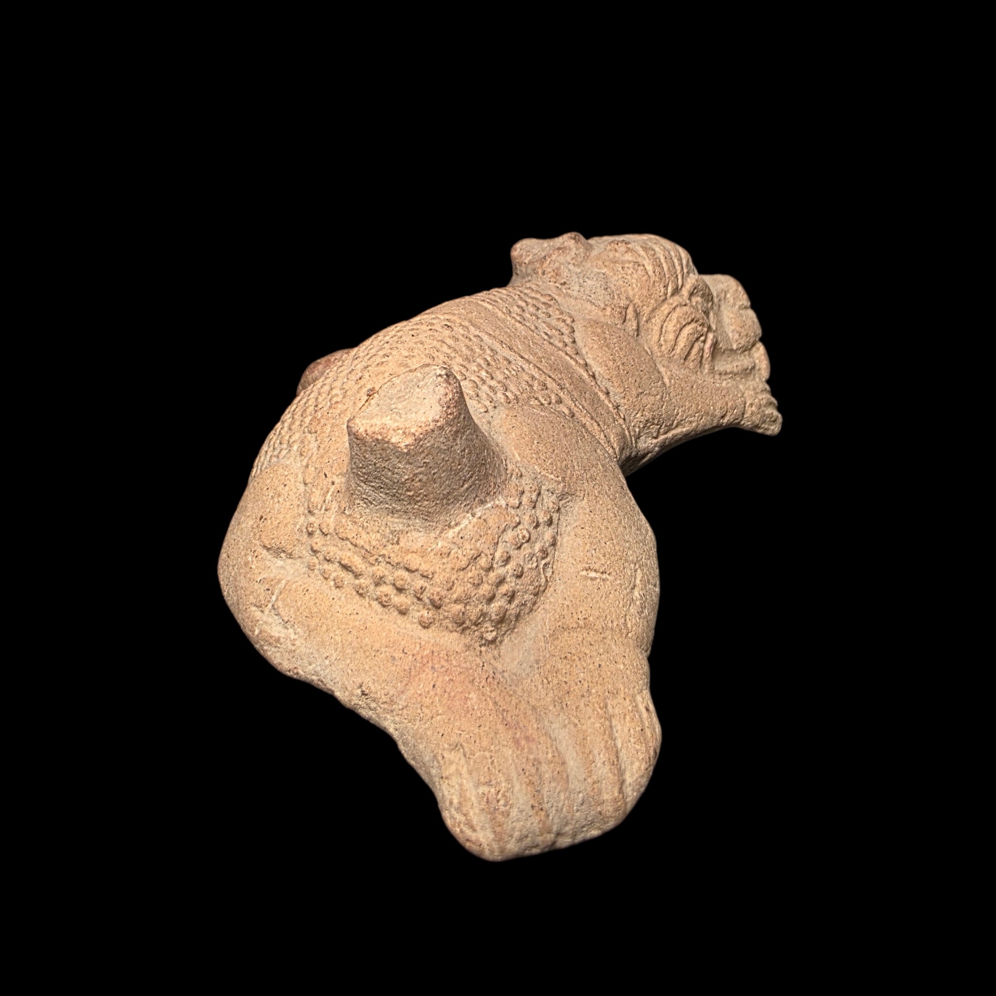 Pre-Columbian Veracruz Pottery Jaguar Rattle & Whistle